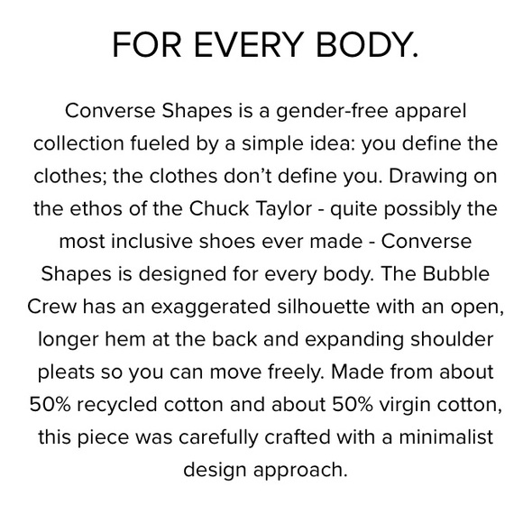 NWT - Converse Shapes Bubble Crew - Size IIII - Picture 8 of 10